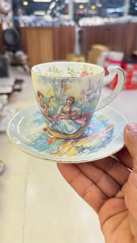 ست چایخوری ۱۴ پارچه طرح فرانسوی